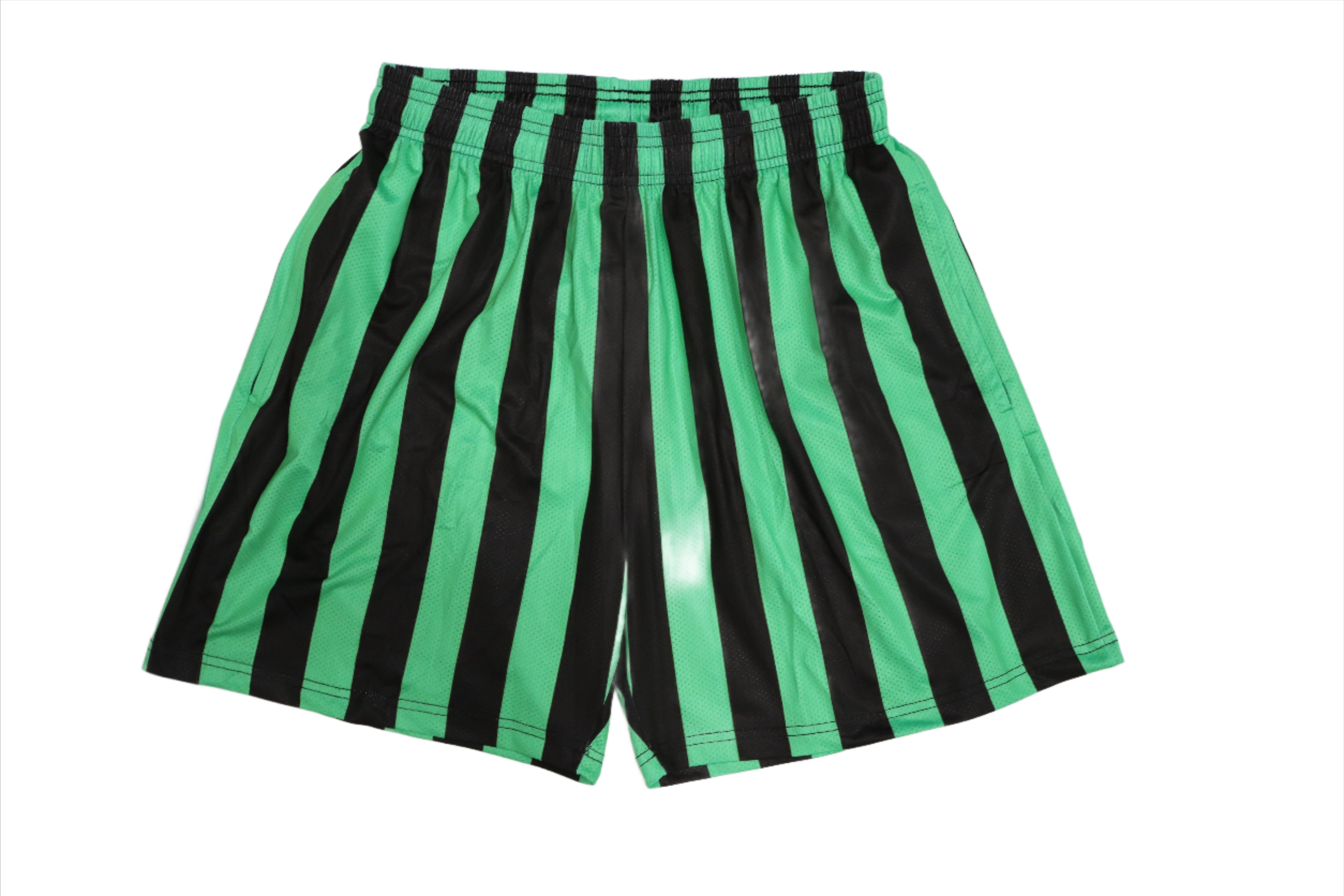 ICON SHORTS-GREEN STRIPE