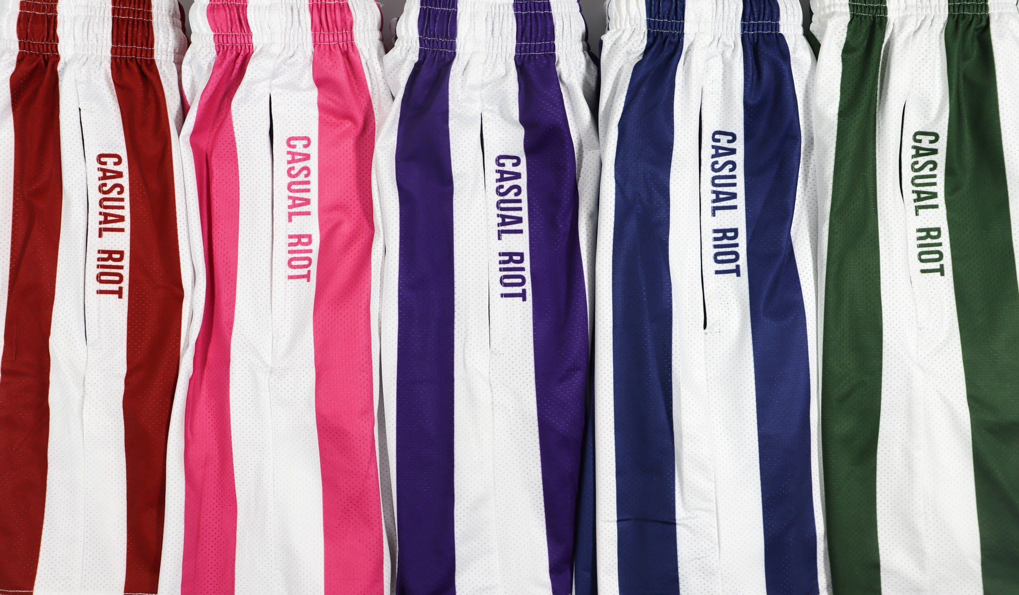 ICON SHORTS-STRIPE RED