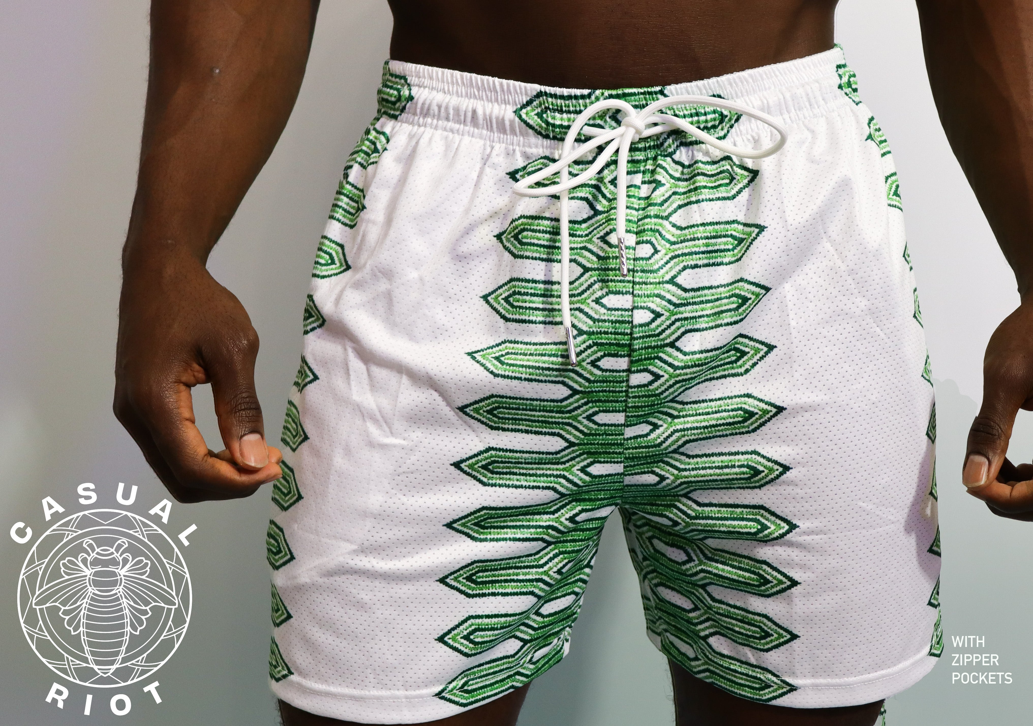 BASE SHORTS-GREEN GRECIAN