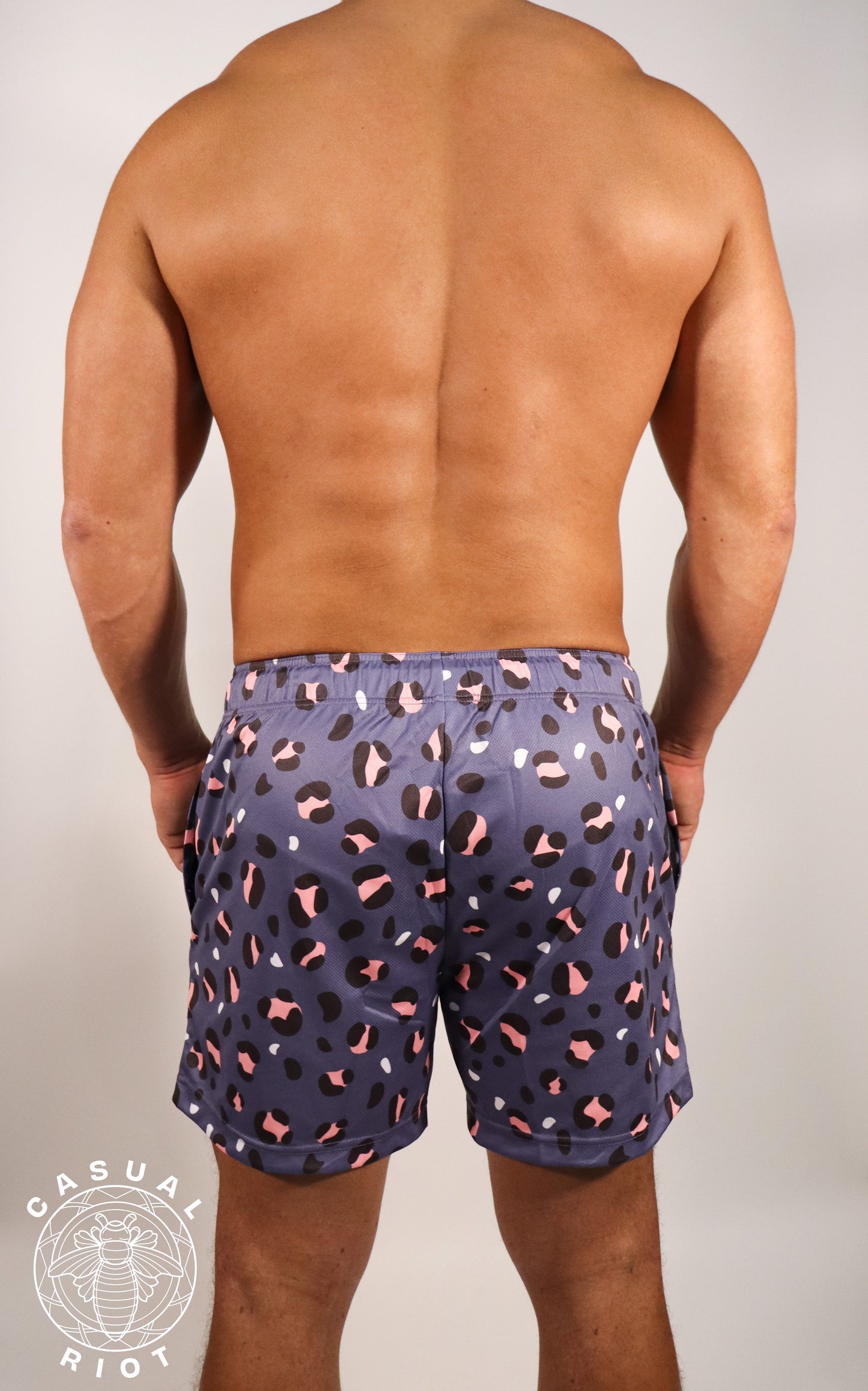 PRFKT 4" SHORTS-Mauve & Pink Leopard