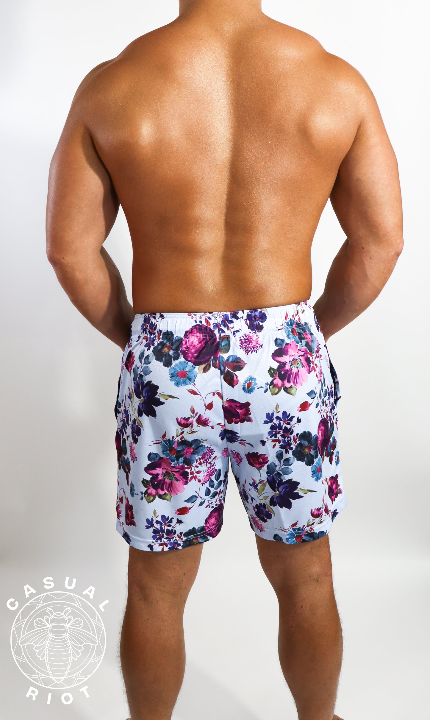 PRFKT 6" SHORTS-Baby Blue Floral