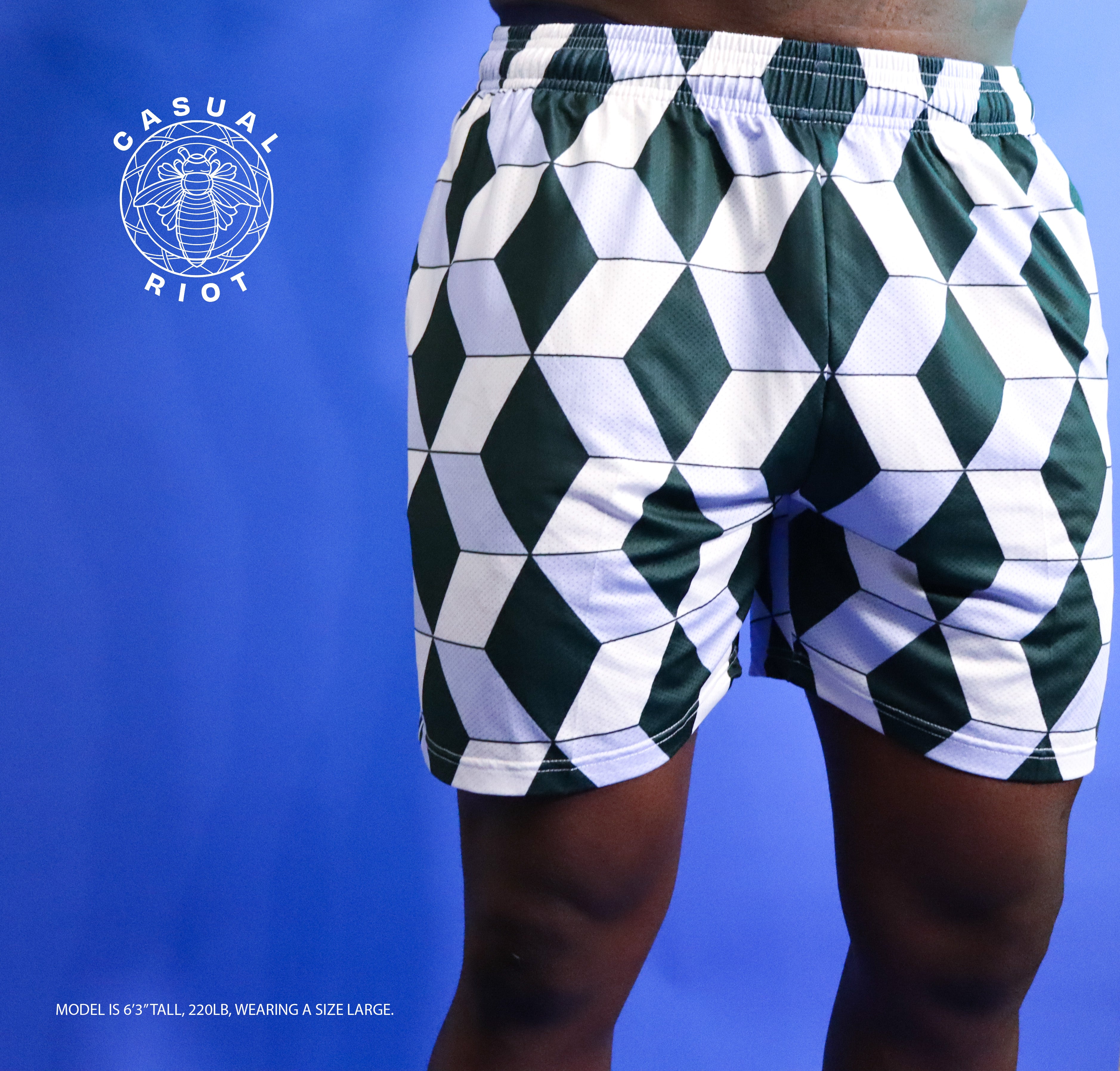 ICON SHORTS- DIAMOND GEOMETRIC