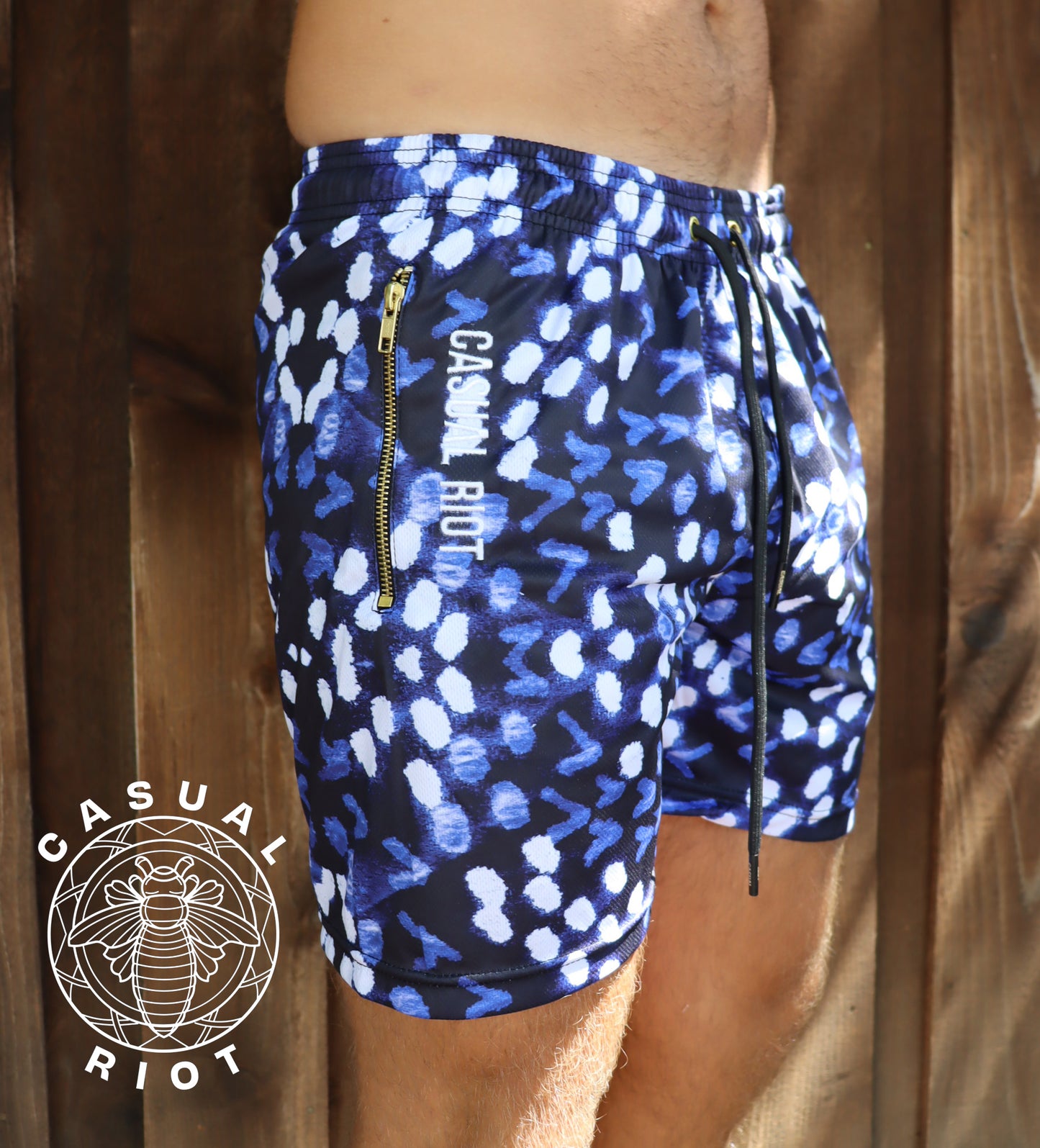 LUXE SHORTS- Blue Dotted
