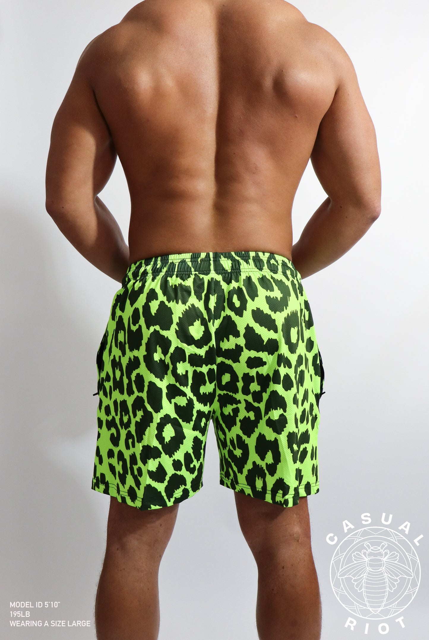 ICON SHORTS-ACID LEOPARD