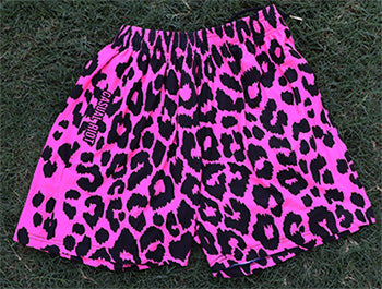 ICON SHORTS-NEON LEOPARD PINK