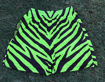 ICON SHORTS-NEON GREEN ZEBRA