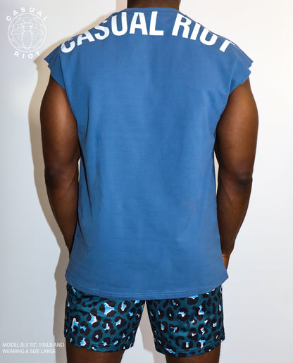 SOFTEST MUSCLE TEE-BLUE