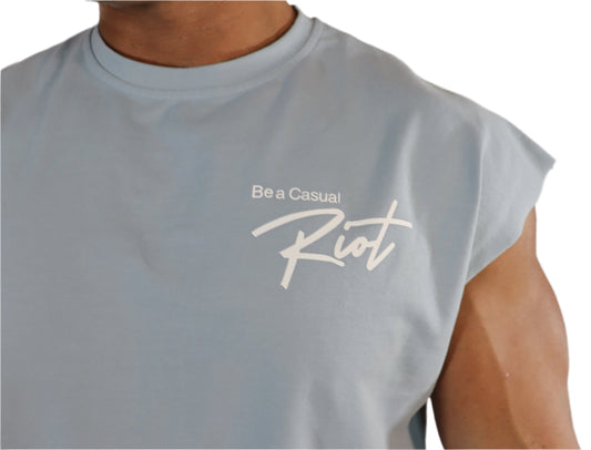 SOFTEST MUSCLE TEE- ICE BLUE