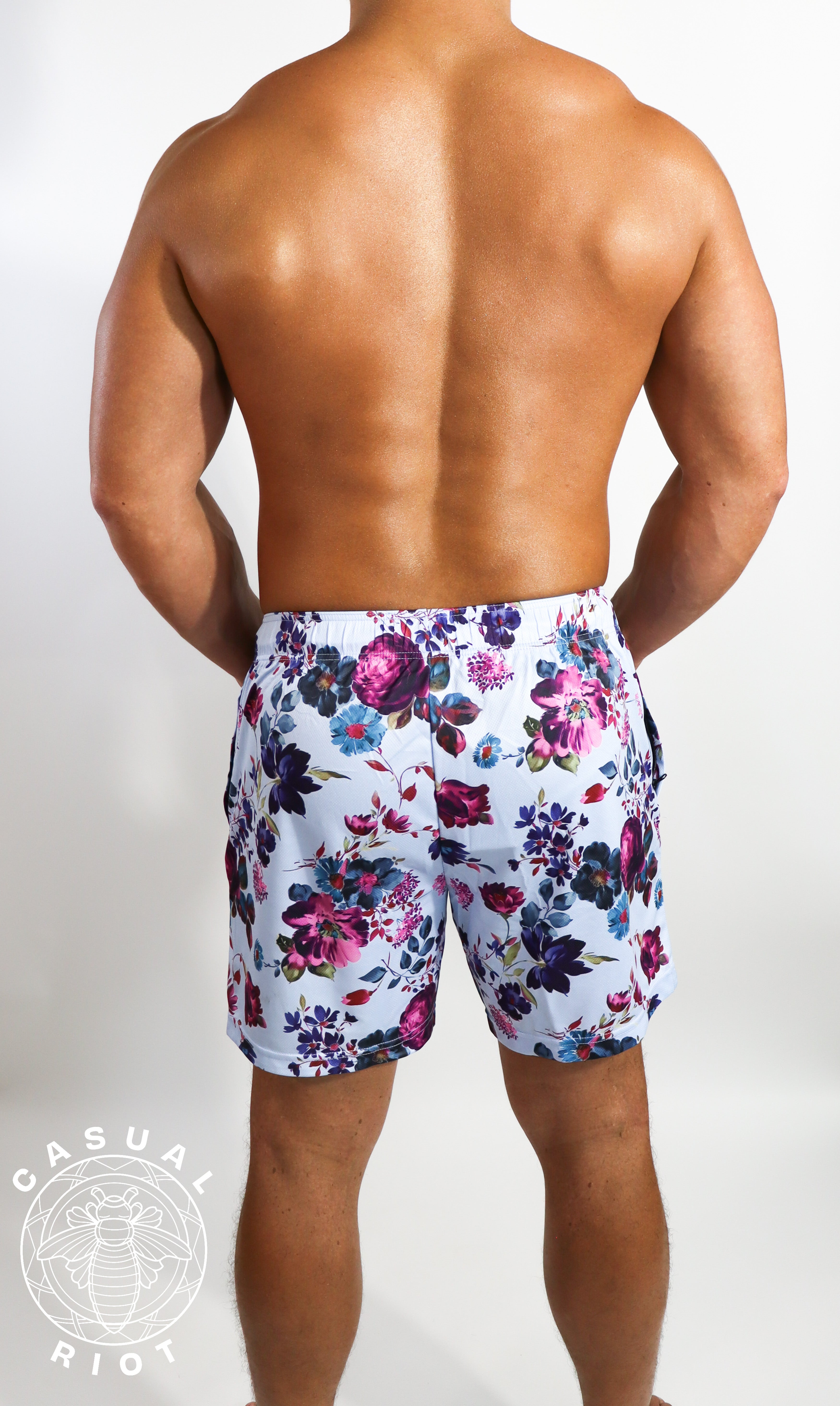 PRFKT 6" SHORTS-Baby Blue Floral