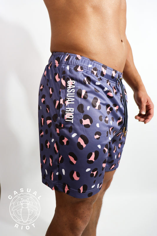 PRFKT 6" SHORTS- Mauve and Pink Leopard