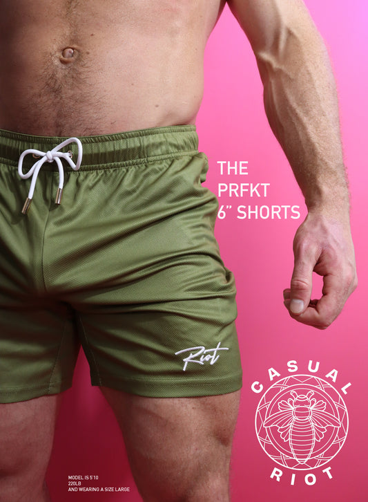 PRFKT 6" SHORTS- OLIVE
