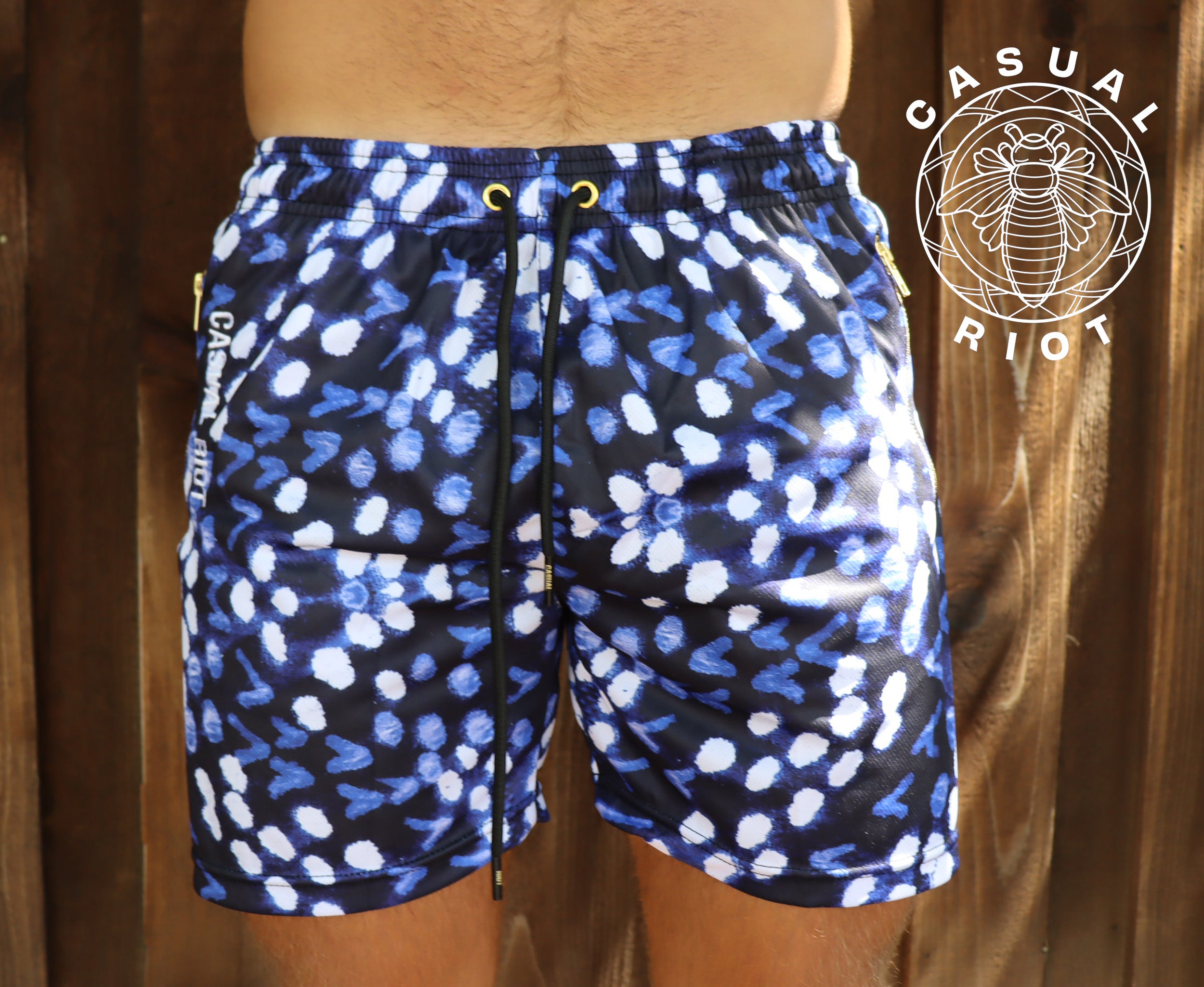 LUXE SHORTS- Blue Dotted