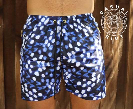 LUXE SHORTS- Blue Dotted